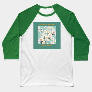 Flower Market New York Baseball T-Shirt